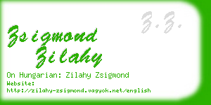 zsigmond zilahy business card